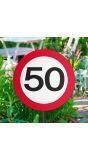 50 Jaar Verkeersbord Tuinbord Decoratie