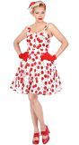 50's Kersenjurk Wit Dames