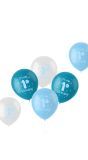 6 Ballonnen 'It Is My 1St Birthday!' Blauw 33cm