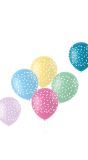 6 Ballonnen Pastel Sprinkles Meerkleurig 33cm