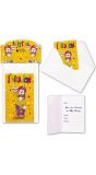 6 Clowns Uitnodigingskaarten met Envelop