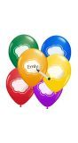 6 Gekleurde Beschrijfbare Ballonnen 25cm