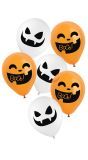 6 Halloween Ballonnen 23cm Latex