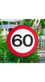 60 Jaar Verkeersbord Tuinbord Decoratie