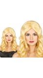 60's Dames Pruik Blond Stijl Lang Krullen