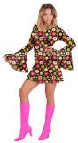 60's Hippie Flowers Jurkje Dames