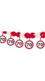 70 Jaar Verkeersbord Slinger met Onderhangers