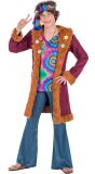 70's Hippie Kostuum Heren met Jas