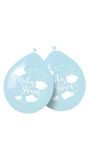 8 Blauwe Babyshower Jongen Ballonnen 30cm