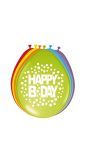 8 Happy Bday Stippen Ballonnen 30cm