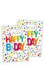 8 Happy Bday Stippen Uitdeelzakjes