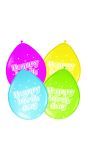 8 Happy Birthday Sterren Ballonnen 30cm
