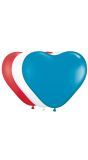 8 Hartvormige Ballonnen Roze Wit Rood