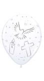 8 Heilige Communie Ballonnen Wit