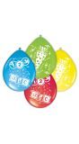 8 Kinderfeestje Abc Ballonnen Eenzijdig Bedrukt