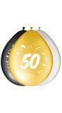 8 Stijlvolle Feest Ballonnen 50 Jaar 30cm