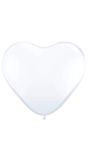 8 Witte Hartvormige Ballonnen 30cm