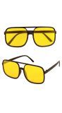 80s Hiphop Zonnebril Geel Dames Heren