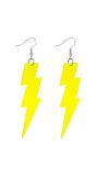 80s Neon Gele Bliksem Oorbellen Dames
