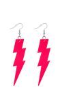 80s Neon Roze Bliksem Oorbellen Dames