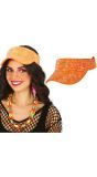80's Zonneklep Oranje met Studs