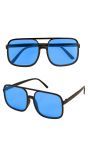 90s Hiphop Zonnebril met Blauwe Glazen