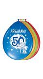 Abraham Verjaardag 50 Jaar Ballonnen 8 Stuks