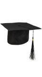 Afstudeerhoedje Zwart