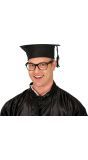 Afstudeerhoedje Zwart met Kwast