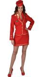 Airline Stewardess Outfit Rood