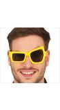 Asymetrische Gele Zonnebril Retro