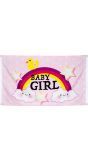 Baby Girl Babyshower Vlag