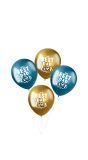 Ballonnen Best Dad Mix Blauw Goud