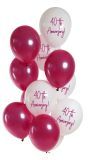Ballonnen set 40 Jaar Jubileum Rood