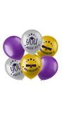 Ballonnen set Geslaagd Paars Goud