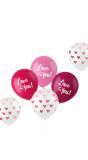 Ballonnen set 'I Love You' Roze