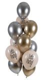 Ballonnen set Let's Party Zilver Goud