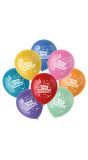 Ballonnen Verjaardag Mix Gekleurd 8 Stuks