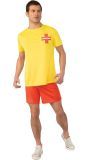 Baywatch Badmeester Outfit Geel Rood