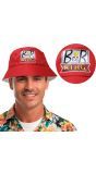 Beer King Bucket Hat Rood