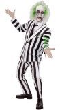 Beetlejuice Heren Kostuum Zwart en Wit