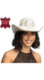 Beige Cowboyhoed met Juwelen