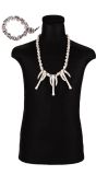 Beige Ketting en Armband met Botjes en Schedels Halloween