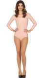 Beige Lange Mouwen Leotard Dames