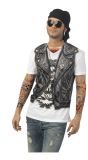 Biker Shirt met Tatoeage Mouwen