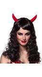 Black Anger Duivel Pruik Zwart