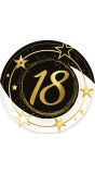 Black Gold 18 Jaar Verjaardag Wegwerp Bordjes