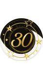 Black Gold 30 Jaar Verjaardag Wegwerp Bordjes