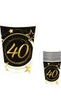 Black Gold 40 Jaar Verjaardag Partybekers