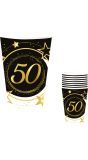 Black Gold 50 Jaar Verjaardag Partybekers
